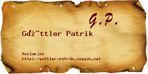 Göttler Patrik névjegykártya